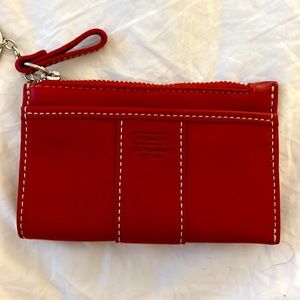 Coach NWOT keychain wallet coin purse leather